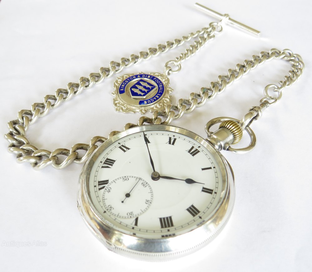 Antiques Atlas Antique Silver Syren Pocket Watch & Albert
