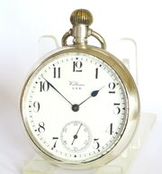 Antique Silver Waltham Traveler Pocket Watch