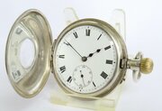 Antique Silver Wm Ehrhardt Hunter Pocket Watch