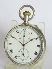 Antique Silver Chronograph Pocket Watch, 1919