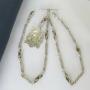 Antique Silver Double Watch Chain / Necklace