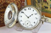Antique Silver Half Hunter Pocket Watch, 1922