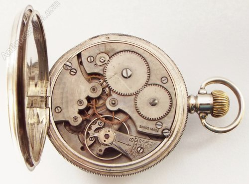 Antiques Atlas - Antique Silver Pocket Watch By Tavannes