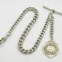 Antique Silver Pocket Watch Chain And Fob, 1897