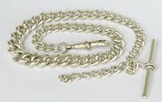 Antique Silver Pocket Watch Chain