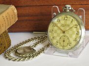 Art Deco Pocket Watch, Chain And Compass