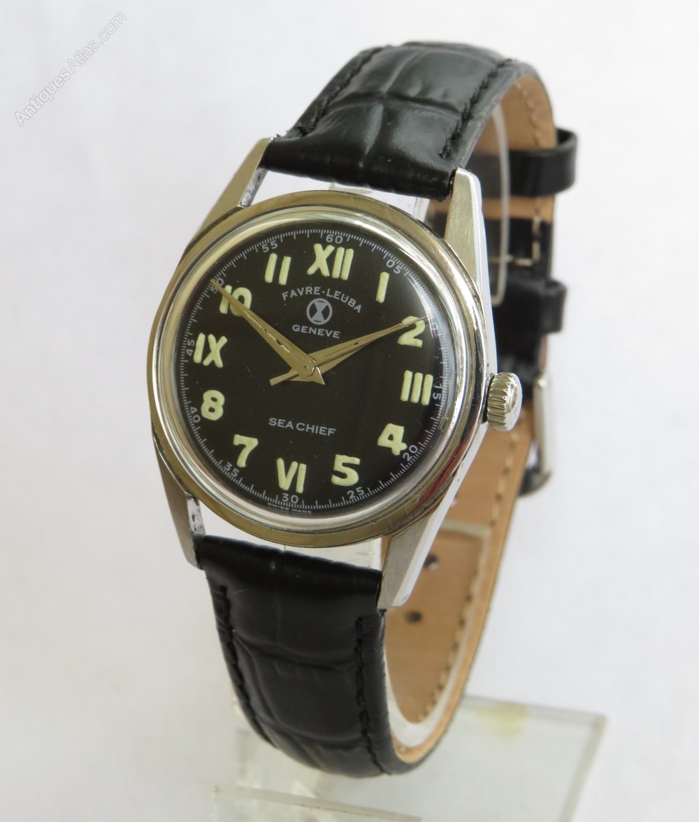 Antiques Atlas - Favre Leuba Sea Chief Watch, California Dial