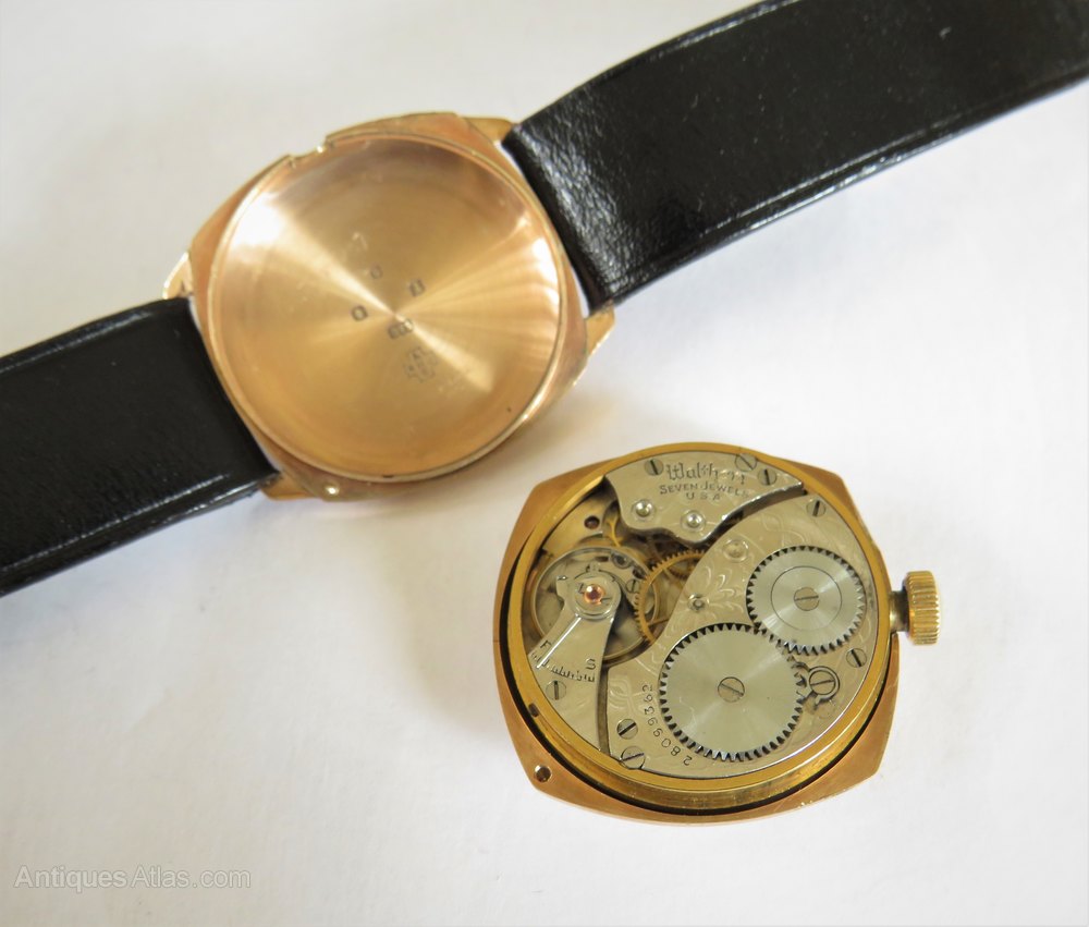 Antiques Atlas Gents 1930s 9ct Gold Waltham Wrist Watch