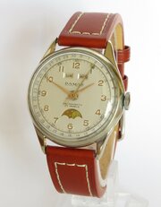 Gents 1950s Damas Triple Date Wrist Watch