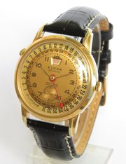 Gents 1950s Eldor Geneve Triple Date Wrist Watch
