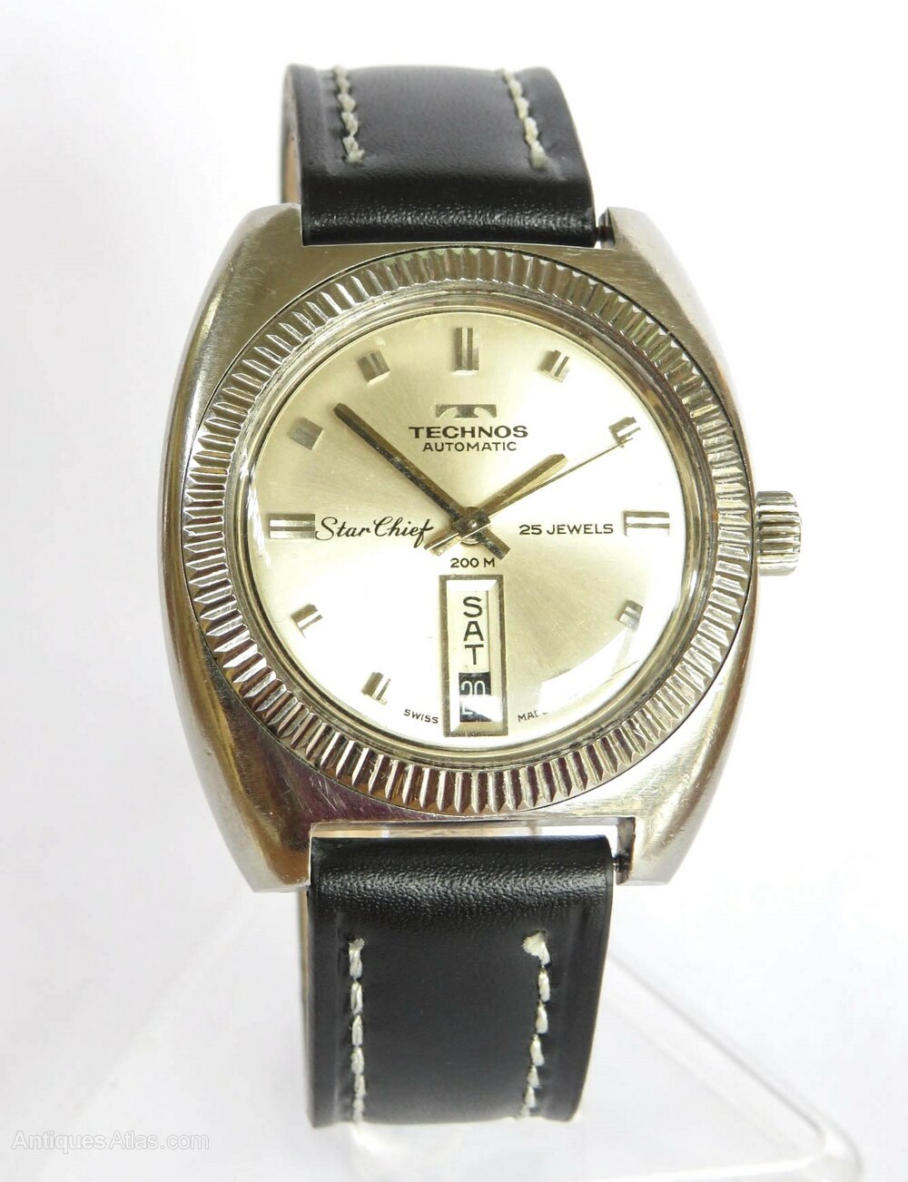 Antiques Atlas - Gents 1960s Technos Star Chief Day Date Watch