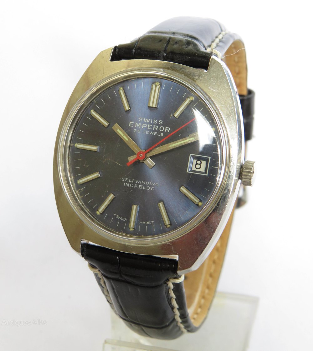 Antiques Atlas - Gents 1970s Swiss Emperor Automatic Wrist Watch