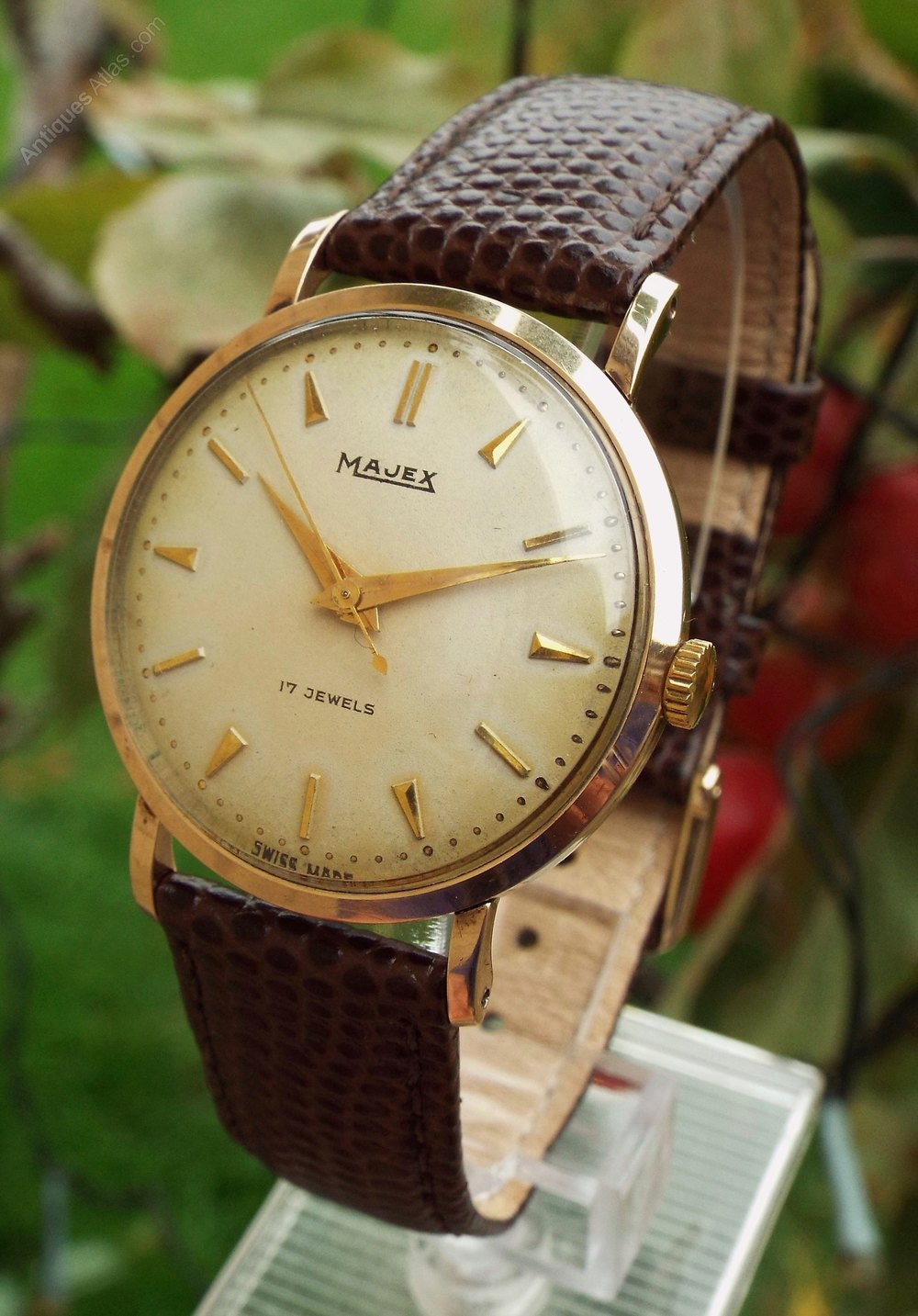 Gents 9 Carat Gold Majex Wrist Watch Late 1950s