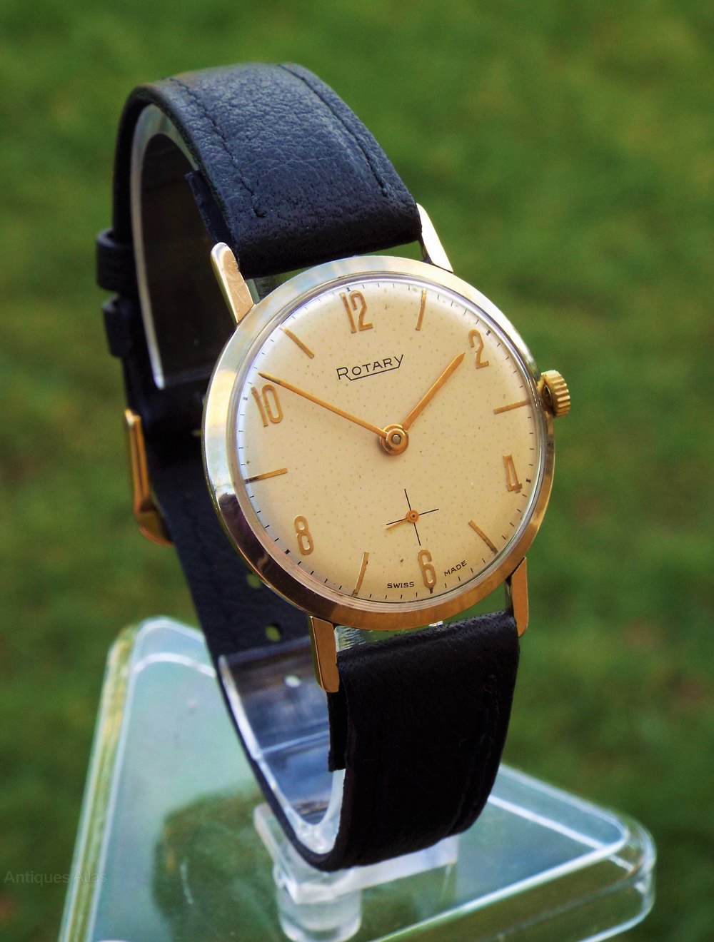 Antiques Atlas Gents 9 Carat Gold Rotary Wrist Watch, 1958