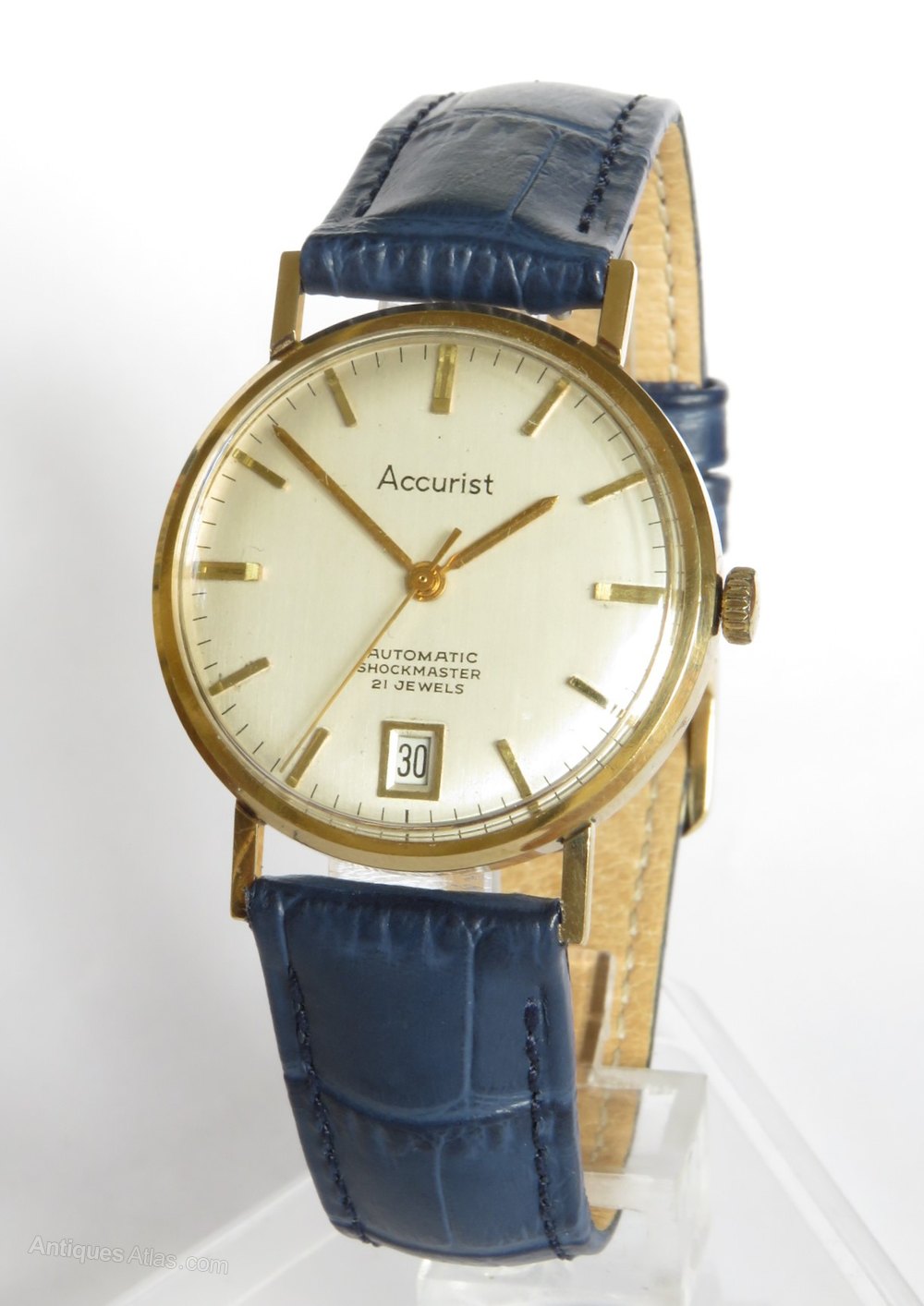 Antiques Atlas Gents 9ct Gold Accurist Wrist Watch, 1979