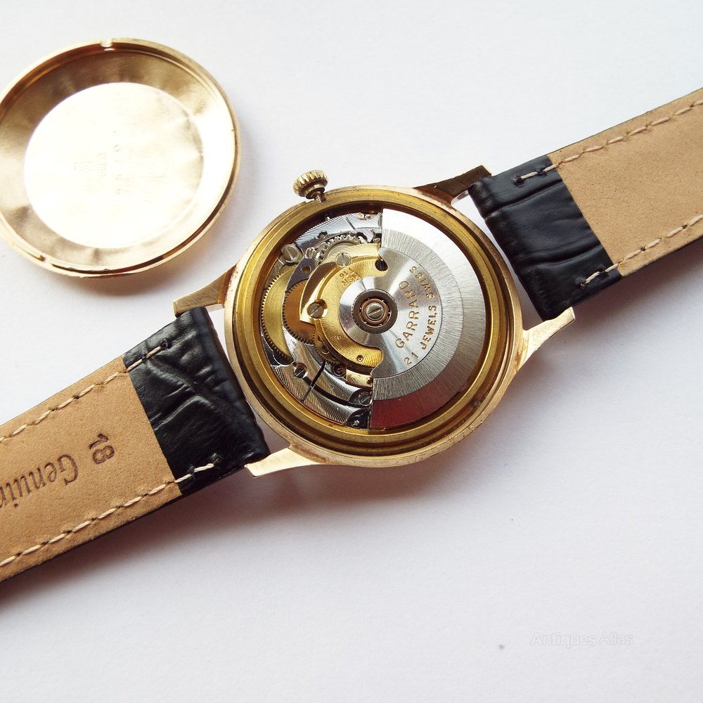 Antiques Atlas Gents 9ct Gold Garrard Watch, From Rolls Royce