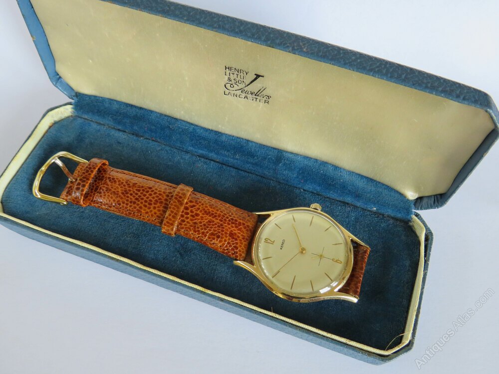 Antiques Atlas - Gents 9ct Gold Kered Wrist Watch, 1960 as170a12519