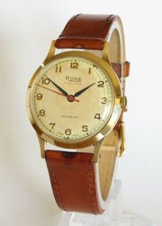 Gents 9ct Gold Rone Seventeen Wristwatch, 1960