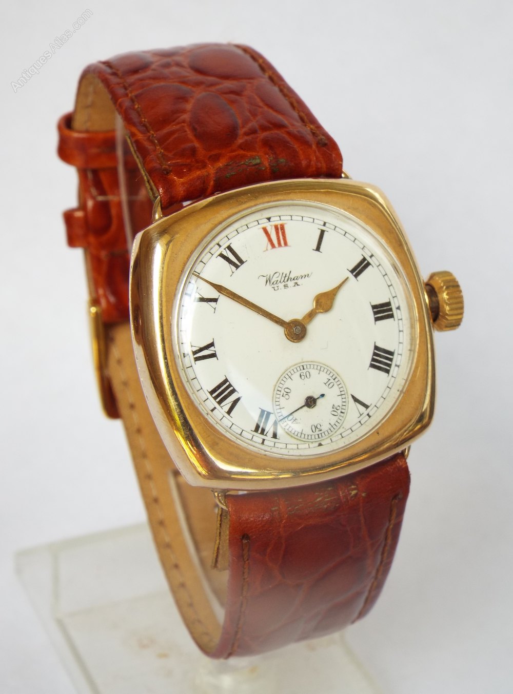 Antiques Atlas Gents 9ct Gold Waltham Wrist Watch, 1920s/30s