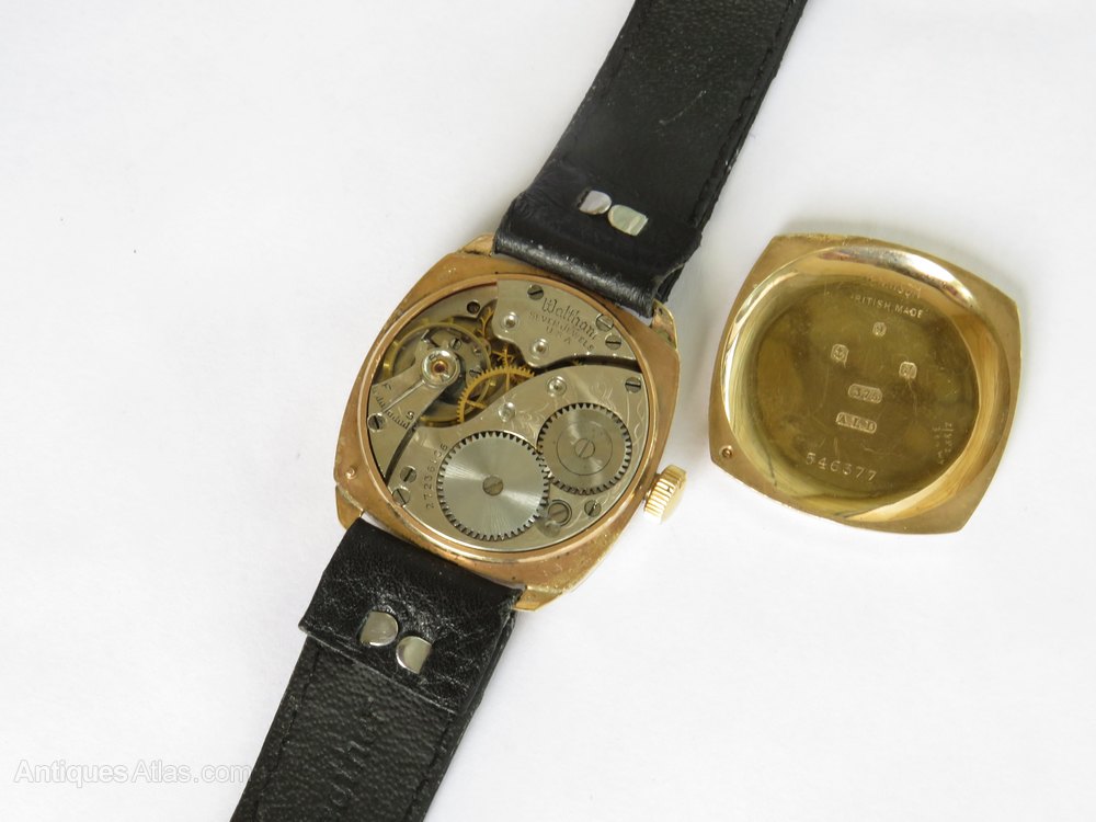 Antiques Atlas Gents 9ct Gold Waltham Wrist Watch, 1933