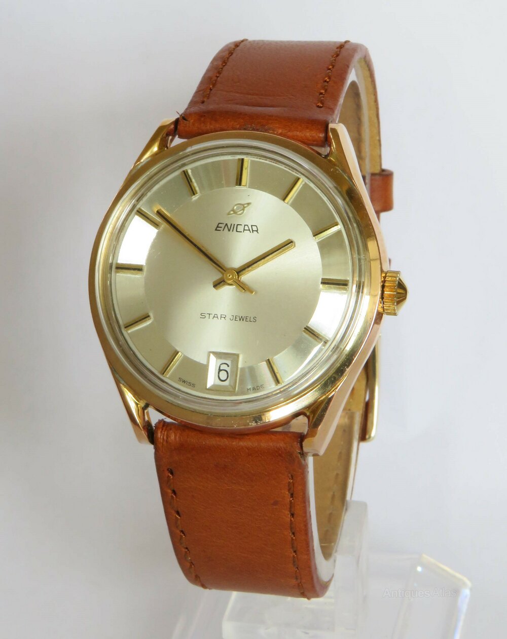 Antiques Atlas - Gents Enicar Star Jewels Wrist Watch as170a14332