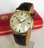 Gents Boxed 9ct Roamer Wrist Watch