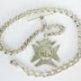 Heavy Antique Silver Pocket Watch Chain, 1902