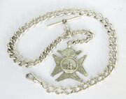 Heavy Antique Silver Pocket Watch Chain, 1902