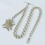 Heavy Antique Silver Pocket Watch Chain