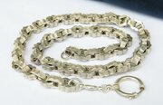 Impressive Antique Continental Silver Necklace