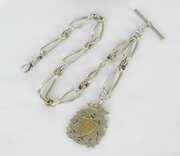 Large Antique Silver Watch Chain, 1899