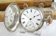 Silver Longines Full Hunter Pocket Watch, 1883
