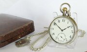 Swiss Silver Pocket Watch And Chain