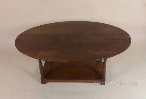 Edwardian Oak Oval Coffee Table Antiques Atlas Edwardian Oak Oval Coffee Table