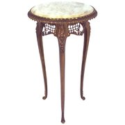 Ornate French Brass Lamp Table 