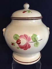 English creamware pot  cover