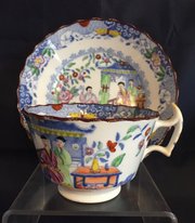 English porcelain cup  saucer