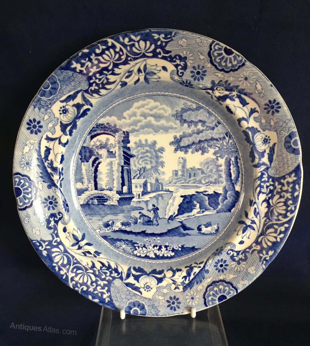 Antiques Atlas Spode Pearlware Pottery Plate Italian Pattern