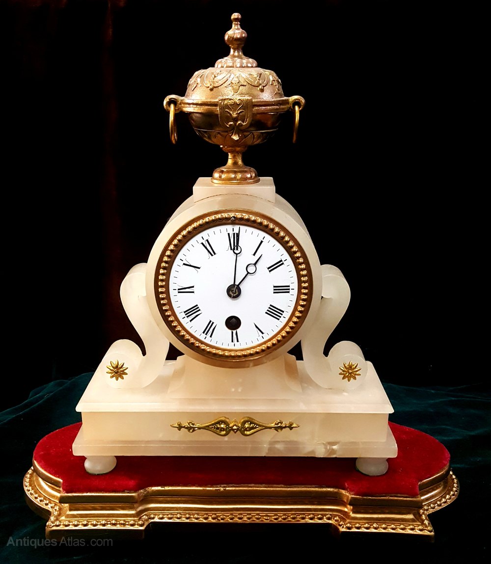 Antiques Atlas French Alabaster Mantel Clock