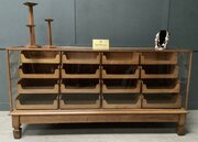 16 Drawer Oak Haberdashery Display Counter