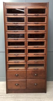 20 Drawer Mahogany Shop 1920s Haberdashery Cabinet