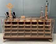 35 Drawer Brass Frame Haberdashery Display Counter