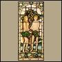 Antique Edwardian Stained Glass Window– Adam & Eve