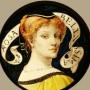Antique Stained Glass Roundel