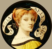 Antique Stained Glass Roundel