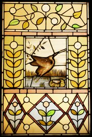 Antique Stained Glass Windows – Heron Pond Scene