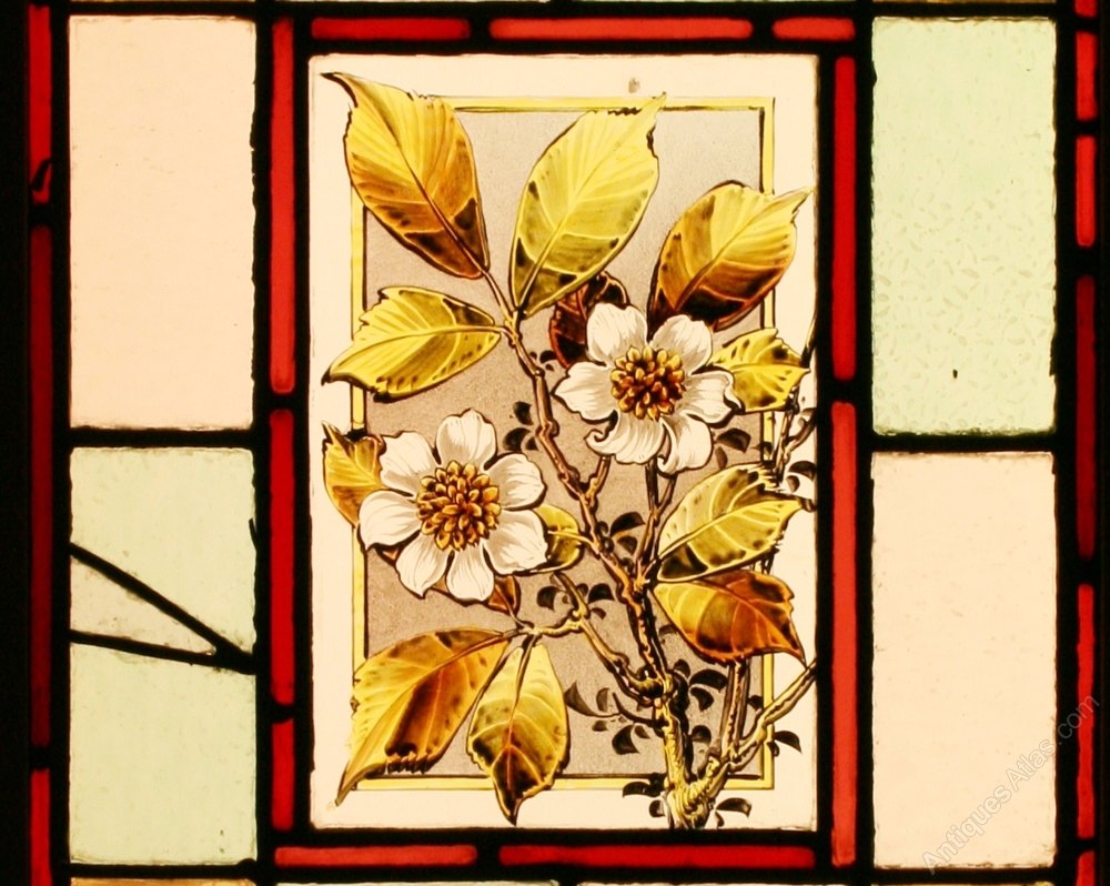 Antiques Atlas Pair Edwardian Stained Glass Windows