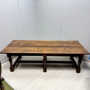 10 seater solid oak farmhouse table
