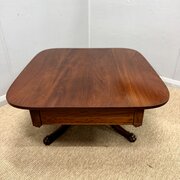19th Century Mahogany Coffee Table With A Drawer