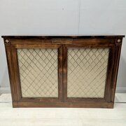 Antique Regency Side Cabinet, Adjustable Shelves 